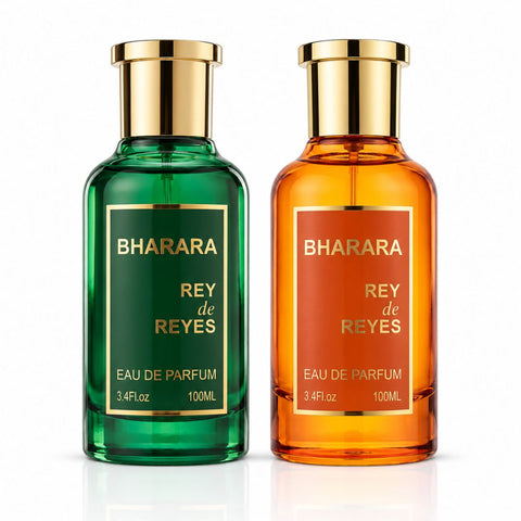 Bharara Rey de Reyes & Bharara Rey de Reyes Orange Eau de Parfum Sprays 100ml (3.4 oz) by Bharara (Bundle)