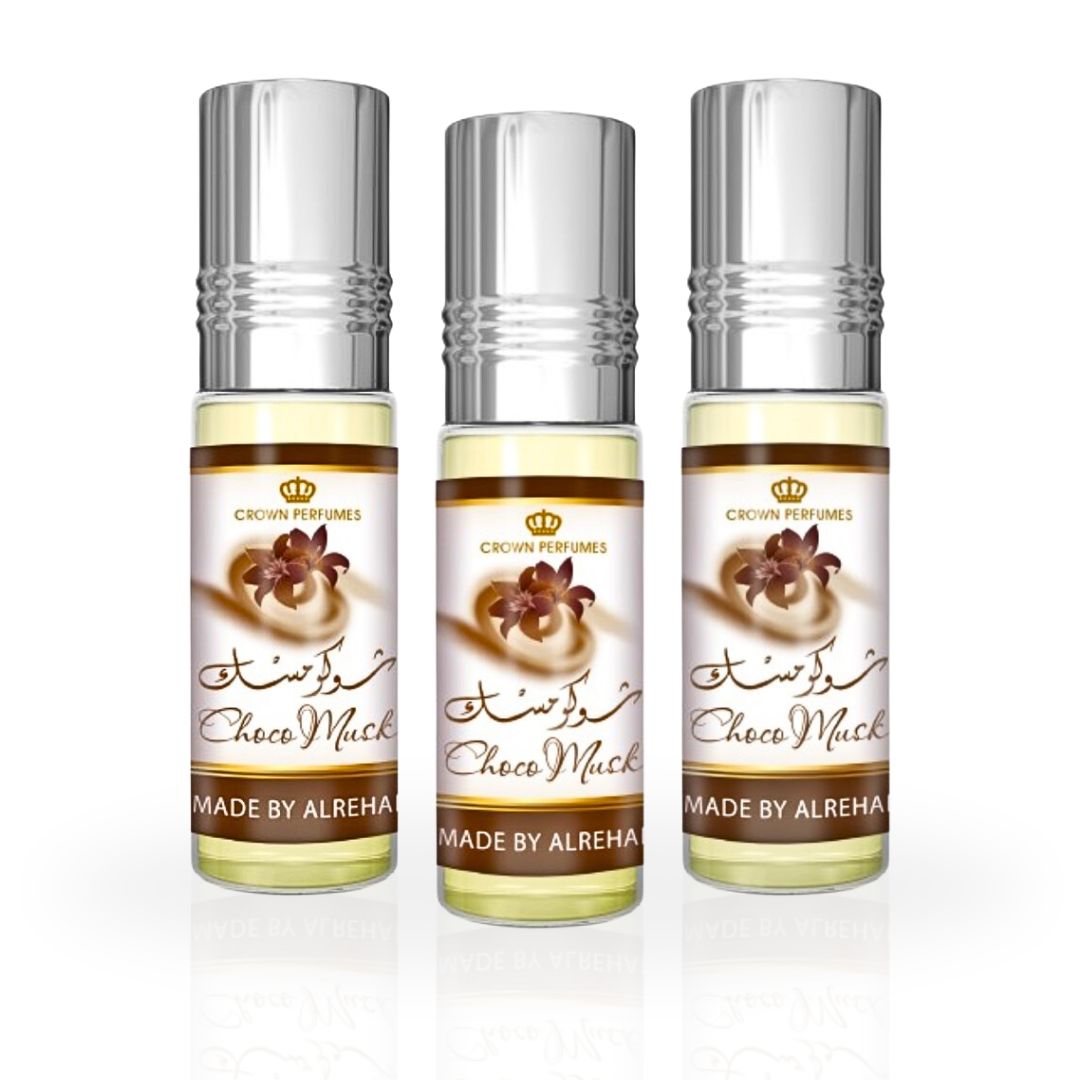 Choco Musk 6ml Perfume Oil by Al Rehab | Indulge in the irresistible blend of musk and chocolate. (PACK OF 3) - Intense Oud