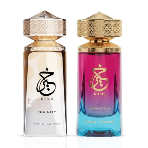 Khair Felicity & Khair Confection Eau de Parfum Sprays 100ml (3.4 oz) by Paris Corner (Bundle)