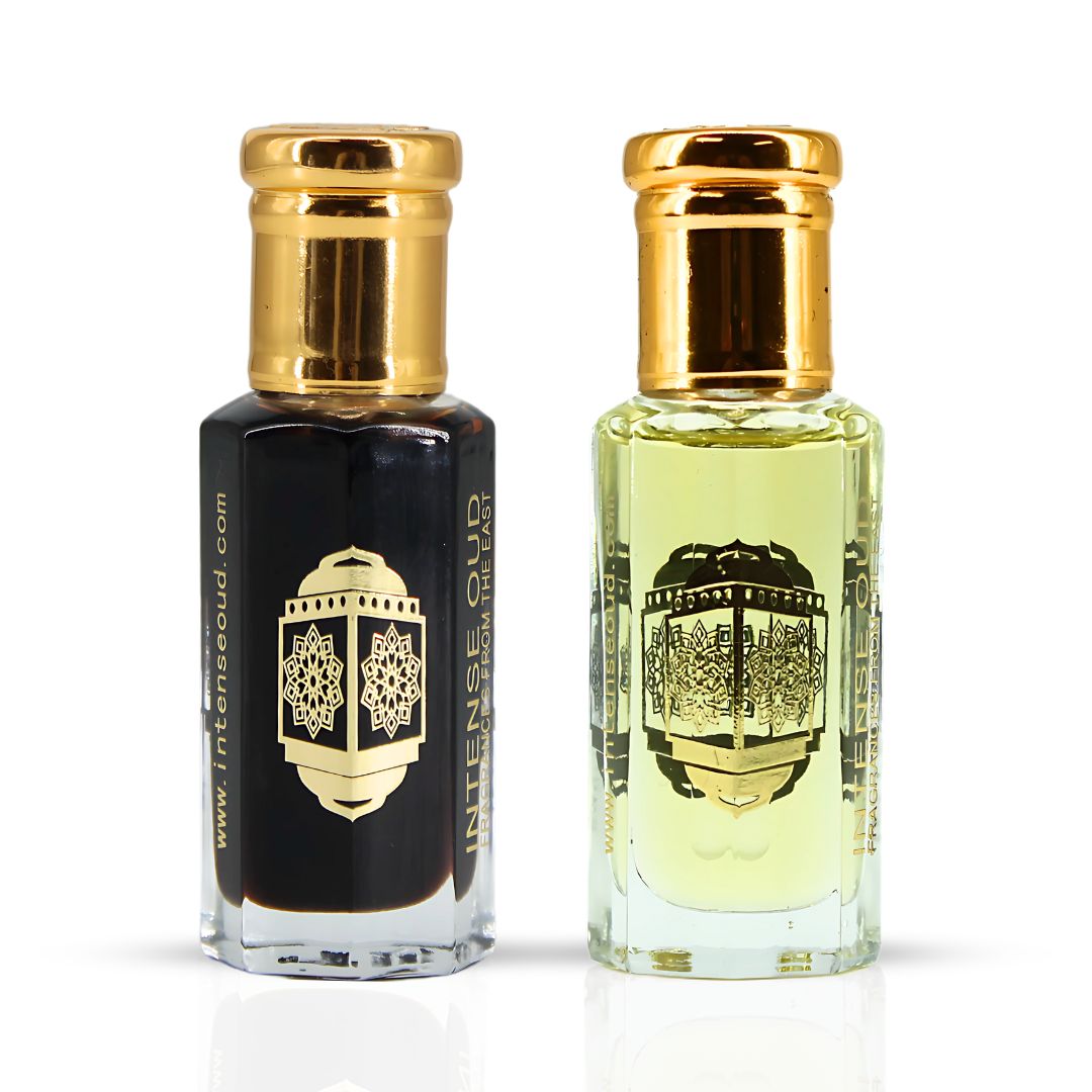 Aphrodisiac & Rouje Perfume Oils 12ML (0.40 OZ) With Black Gift Box By Intense Oud | A Vibrant Mix Of Fresh Florals, Fruity Sweetness & Creamy Vanilla. (Bundle) - Intense Oud