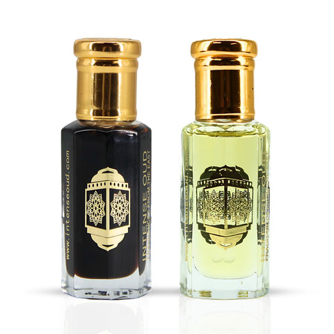 Aphrodisiac & Rouje Perfume Oils 12ML (0.40 OZ) With Black Gift Box By Intense Oud | A Vibrant Mix Of Fresh Florals, Fruity Sweetness & Creamy Vanilla. (Bundle) - Intense Oud