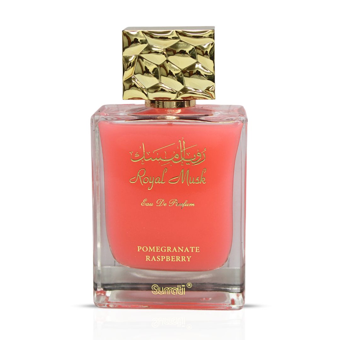 Royal Musk Pomegranate Raspberry EDP 100ML (3.4 OZ) by SURRATI, Exotic Fragrances for Men & Women. - Intense Oud