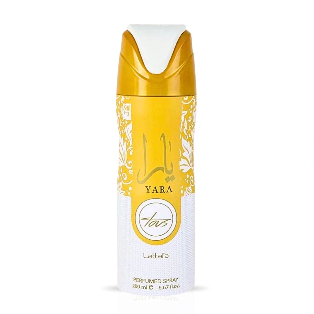 Yara Tous Deodorant Spray 200ML (6.7 OZ) by Lattafa | Creamy Coconut, Sweet Vanilla & Tropical Fruits—A Dreamy Escape in Every Spray. - Intense Oud