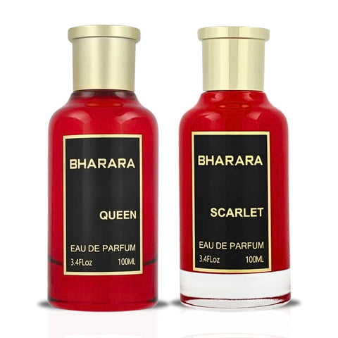 Bharara Queen & Bharara Scarlet EDP Sprays 100ML (3.4 OZ) By BHARARA | A Vibrant, Floral & Woody Bundle With Citrus Freshness. (BUNDLE) - Intense Oud