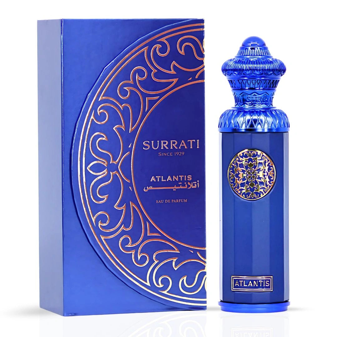 Atlantis Eau de Parfum Spray 140ml (4.7 oz) by Surrati | Crisp Citrus, Salty Waves & Smooth Woods Beneath - Intense Oud