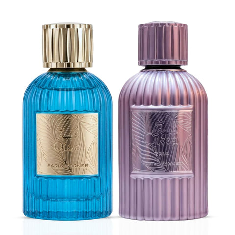 Qissa Blue and Qissa Gala Eau de Parfum Spray 100ml (3.4 oz) by Paris Corner (Bundle)