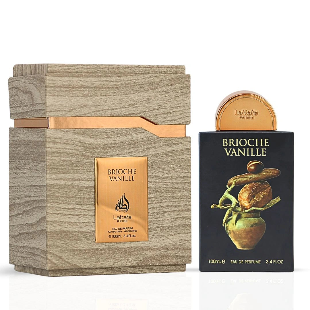 Brioche Vanille Eau de Parfum Spray 100ml (3.4 oz) by Lattafa Pride | Gourmand Warmth With A Floral-Wooded Twist - Intense Oud
