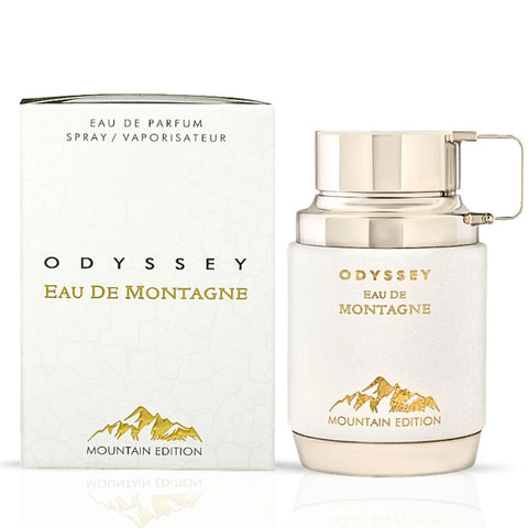 Odyssey Eau de Montagne Mountain Edition Eau de Parfum Spray 100ml (3.4 oz) by Armaf | Wrapped in Clouds of Almond & Sandalwood - Intense Oud