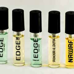 5 SA Sample - Edge Men, Mr.Edge, Edge Intense Men, Shumoukh Al Shutra, Nawaf - Intense oud
