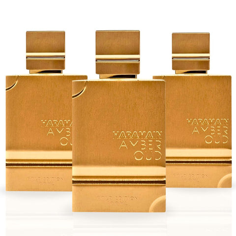 Amber Oud Gold Edition EDP Spray 100ML (3.4OZ) By Al Haramain | Refreshing and Sweet Fragrance. (PACK OF 3) - Intense Oud