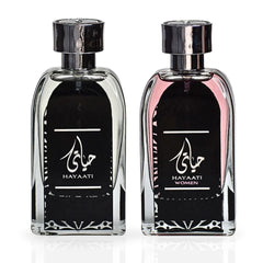 Hayaati For Men & Hayaati For Women - EDP Spray 100ML (3.4 OZ) By Ard Al Zaafaran | Long Lasting, Refreshingly Spicy & Woody Aroma. (ELITE BUNDLE) - Intense Oud