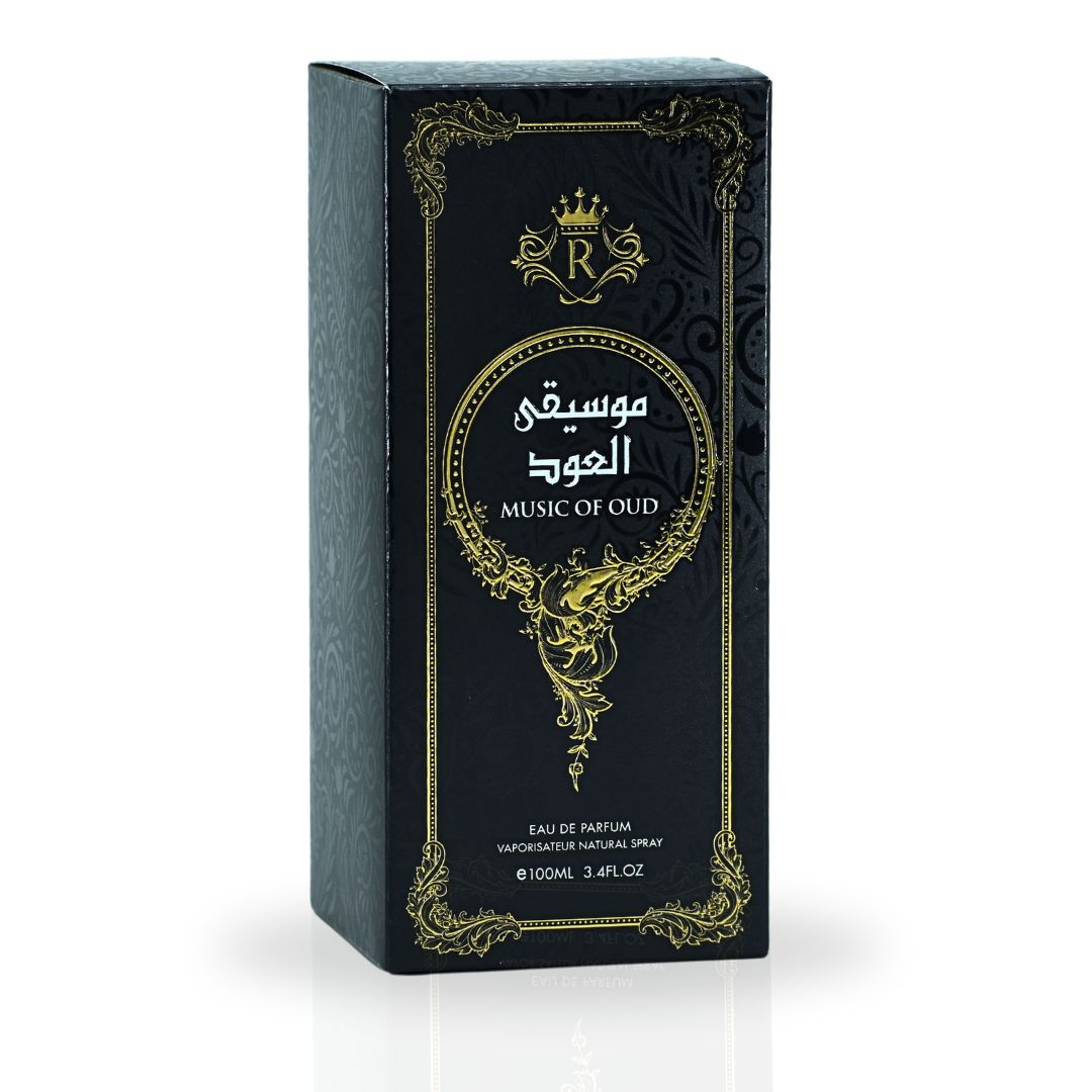 Music Of Oud EDP Spray 100ML (3.4 OZ) By RISALA | Long Lasting, Luxurious, Original Scents Of Arabia. - Intense Oud