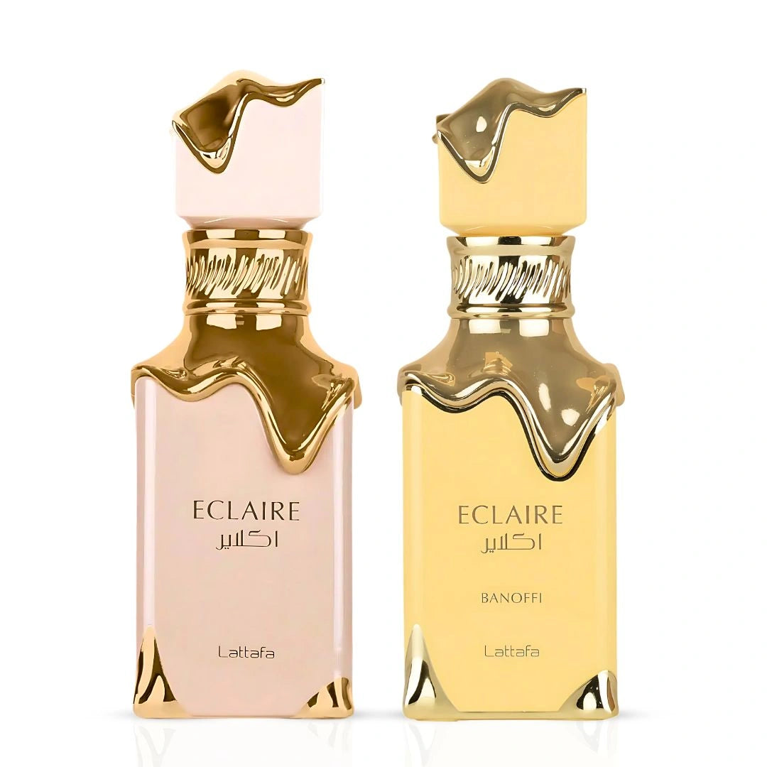 Eclaire & Eclaire Banoffi Eau de Parfum Sprays 100ml by Lattafa (Bundle) - Intense Oud