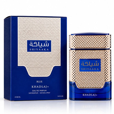 Shiyaaka Blue Eau De Parfum Spray 100ml by Khadlaj perfume bottle