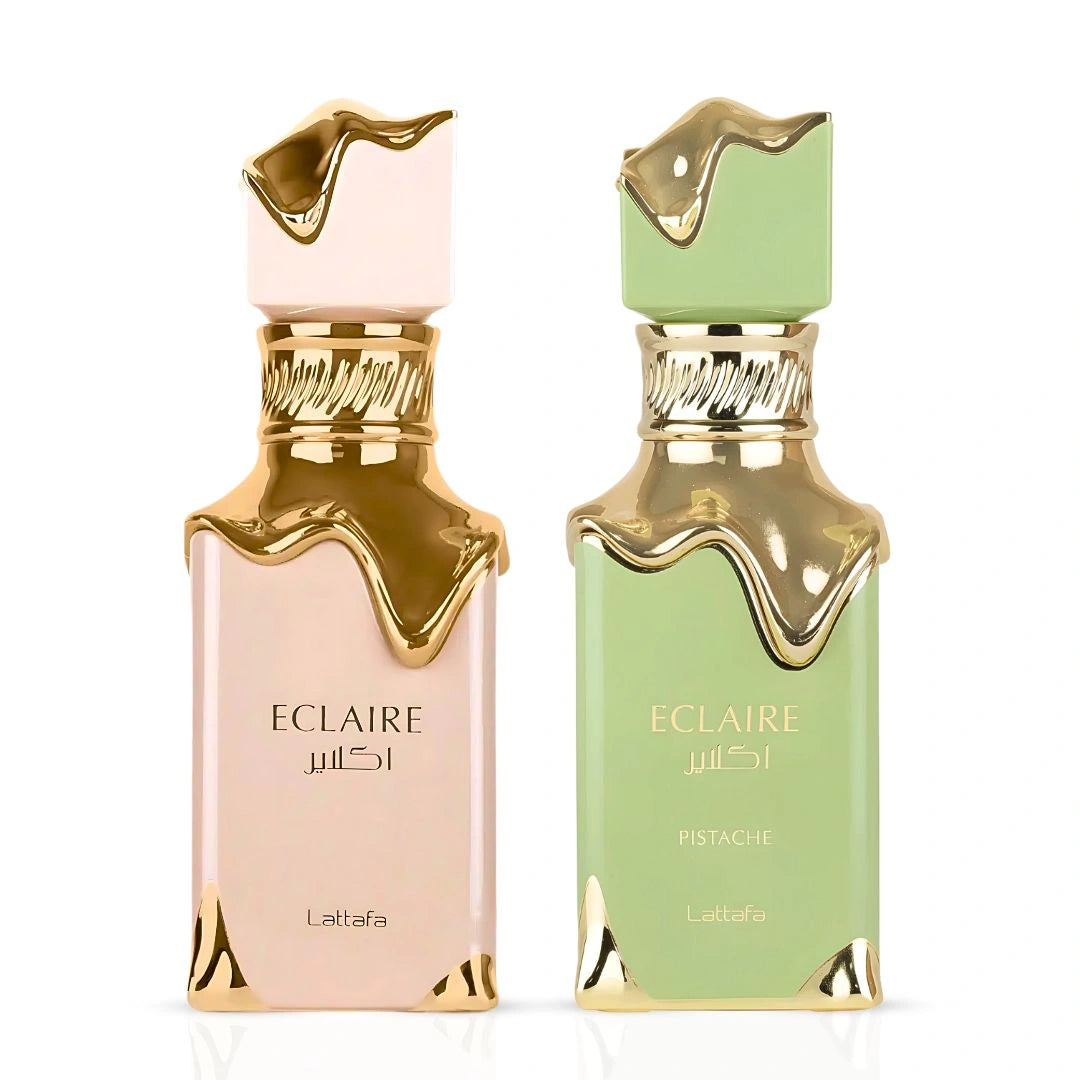 Eclaire & Eclaire Pistache Eau de Parfum Sprays 100ml by Lattafa (Bundle) - Intense Oud