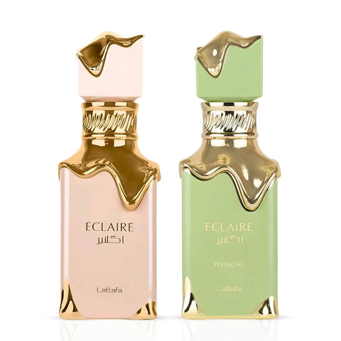 Eclaire & Eclaire Pistache Eau de Parfum Sprays 100ml by Lattafa (Bundle) - Intense Oud