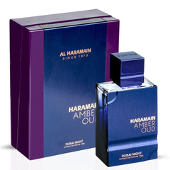 Amber Oud Dubai Night Extrait De Parfum Spray 75ML (2.5 OZ) by Al Haramain | A Fusion of Spice, Florals & Warm Woods. - Intense Oud
