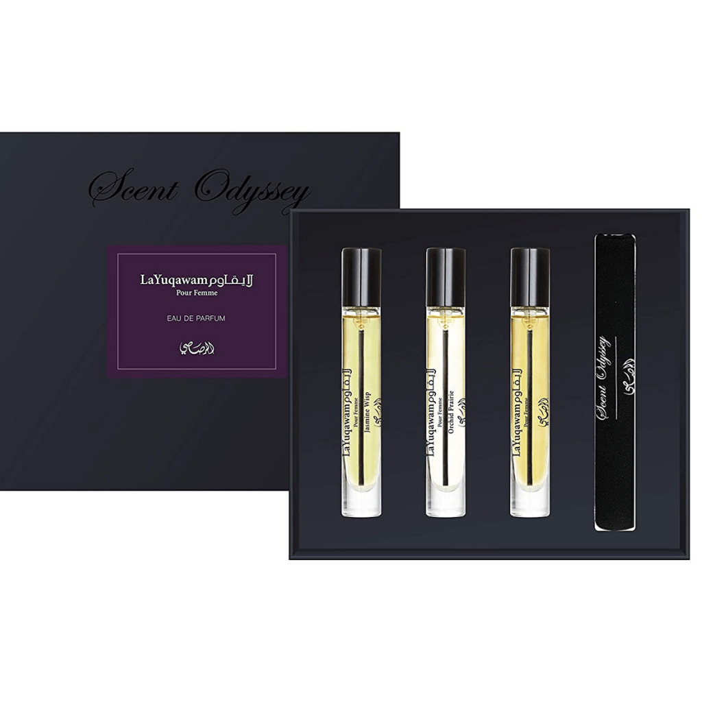 Scent Odyssey La Yuqawam pour Femme - 7.5ML in Set of 3 by Rasasi - Intense oud