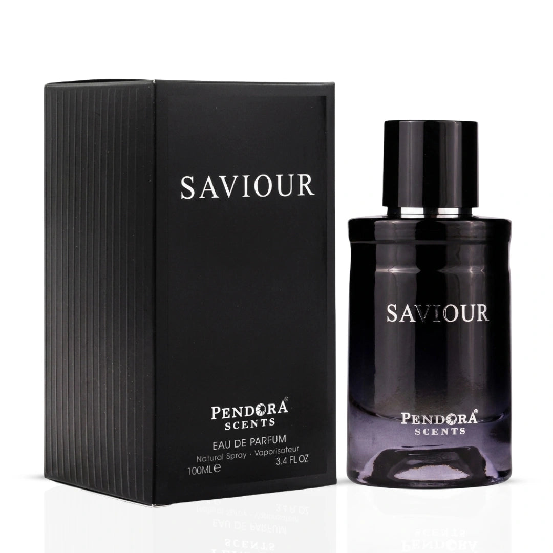 Pendora Scents Saviour Eau de Parfum spray by Paris Corner, 50ml bottle with elegant packaging and fragrance notes.