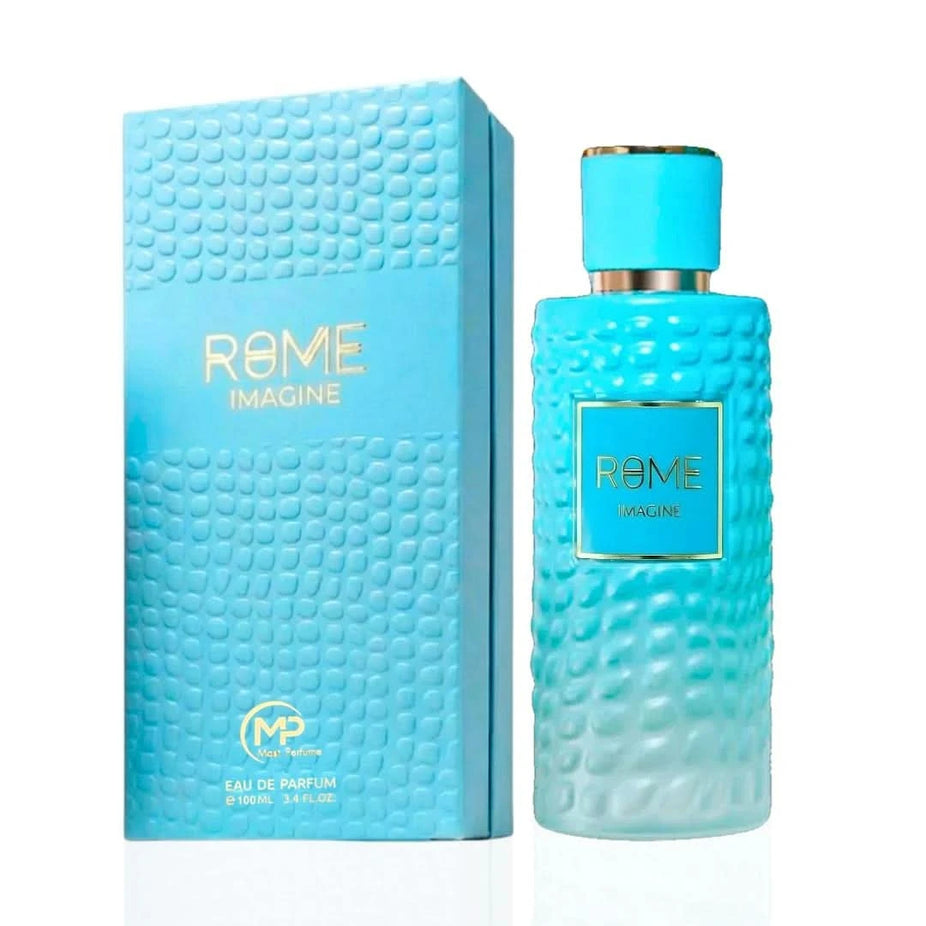 Rome Imagine Eau De Parfum Spray by Mast Perfume, 100ml bottle with elegant packaging and fragrance details visible.