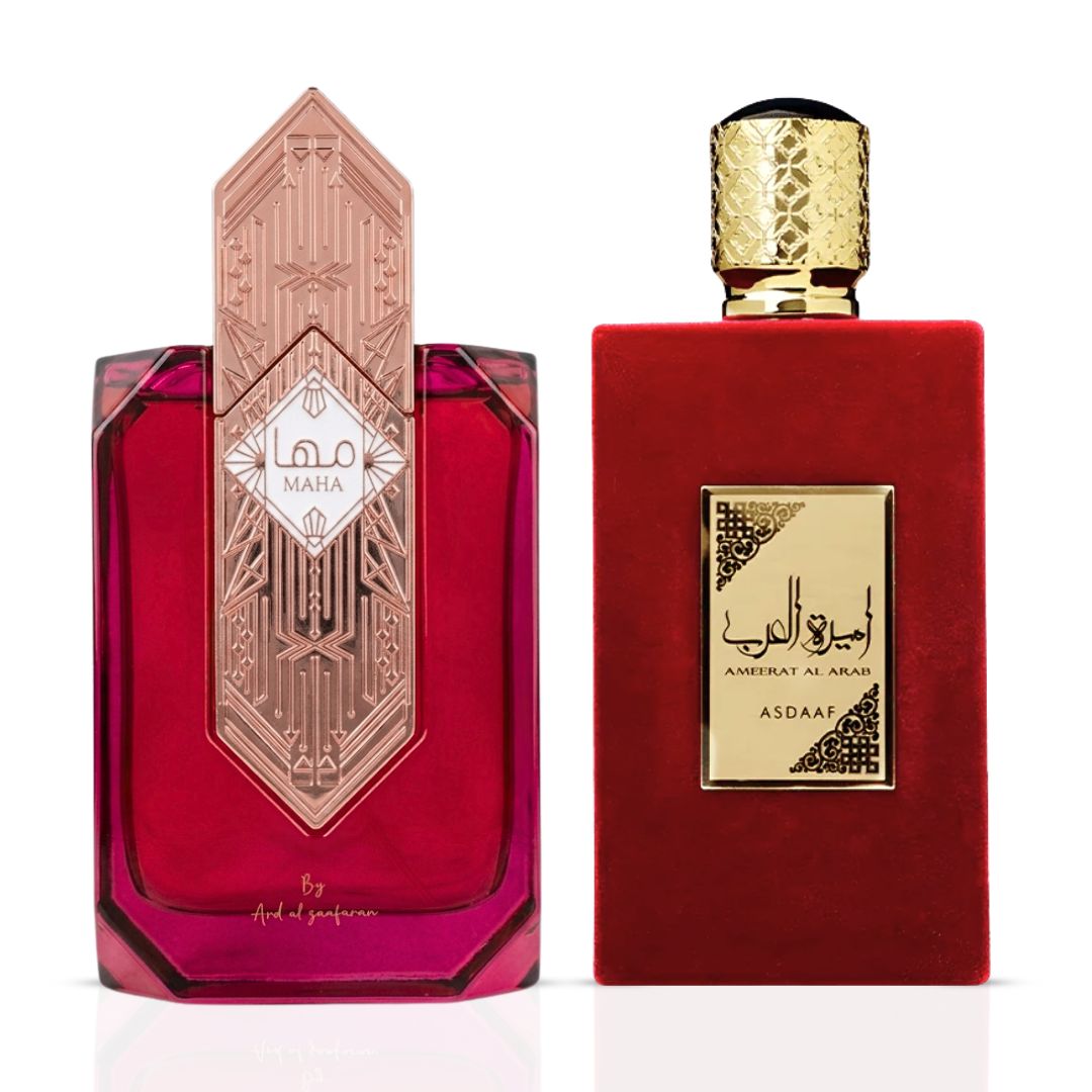 Ameerat Al Arab by Asdaaf & Maha by Ard Al Zaafaran Eau de Parfum Sprays 100ml (3.4 oz) (Bundle)