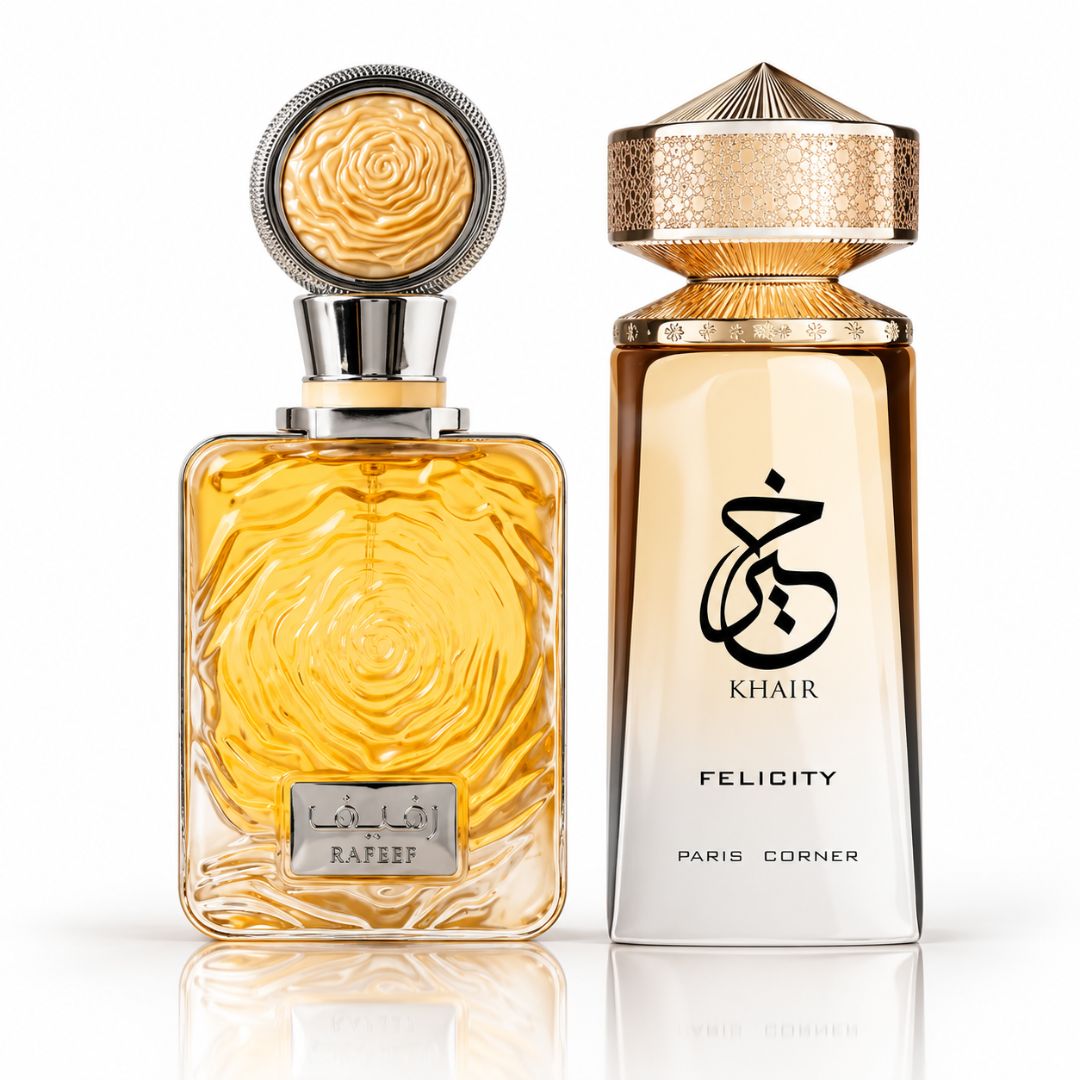 Rafeef by Ard Al Zaafaran & Khair Felicity by Paris Corner Eau de Parfum Sprays 100ml (3.4 oz) (Bundle)