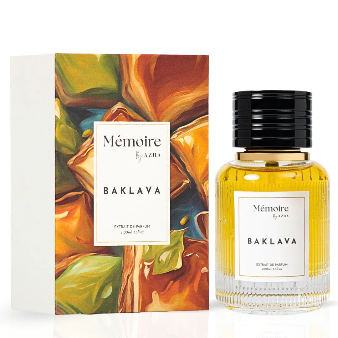Baklava Extrait de Parfum Spray 100ml (3.3 Oz) - Memoire Collection by Azha | Where Decadence Meets Elegance - Intense Oud