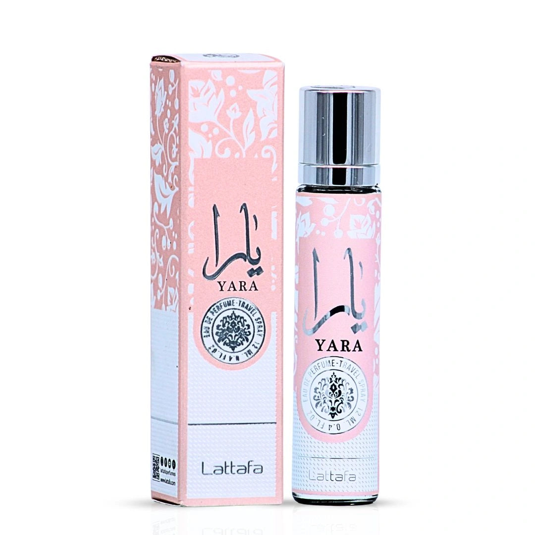Yara Eau de Parfum Travel Spray 12ml (0.4 oz) by Lattafa | Tropical Luxury On-The-Go
