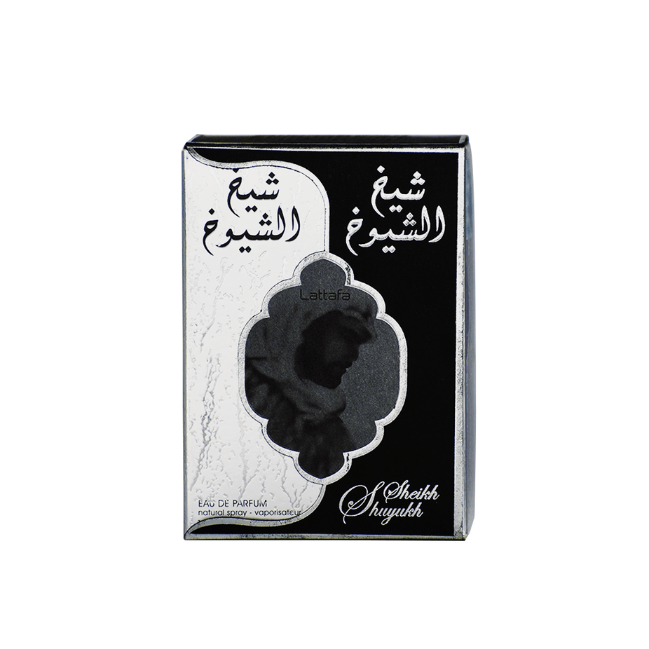 Lattafa Sheikh Al Shuyukh Final Edition Eau de Parfum spray 100ml bottle with elegant packaging and detailed design.