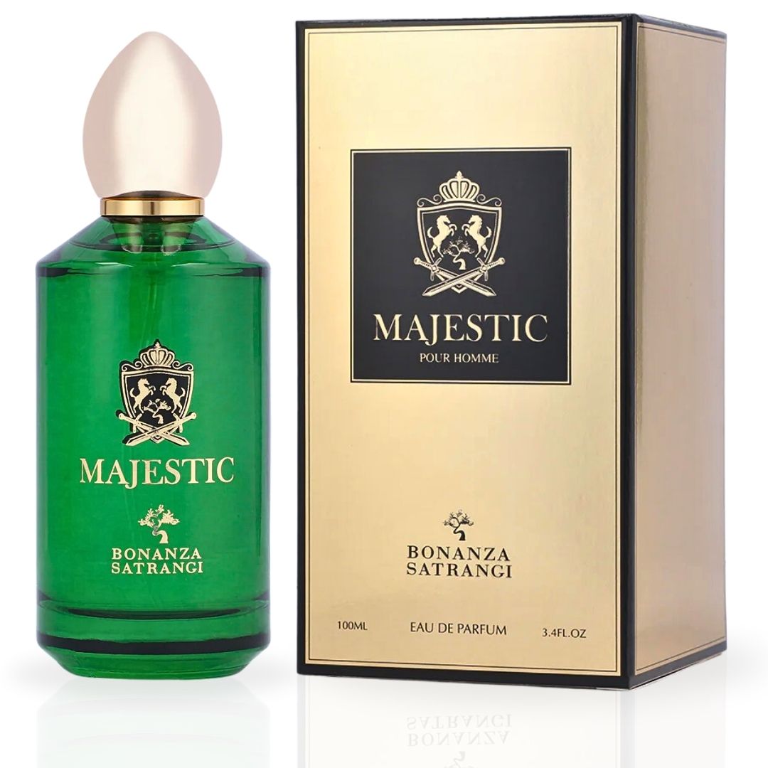 Majestic Pour Homme EDP Spray 100ML (3.4 OZ) by Bonanza Satrangi | Long Lasting, Musky, Woody, Floral, Luxurious Fragrance. - Intense Oud