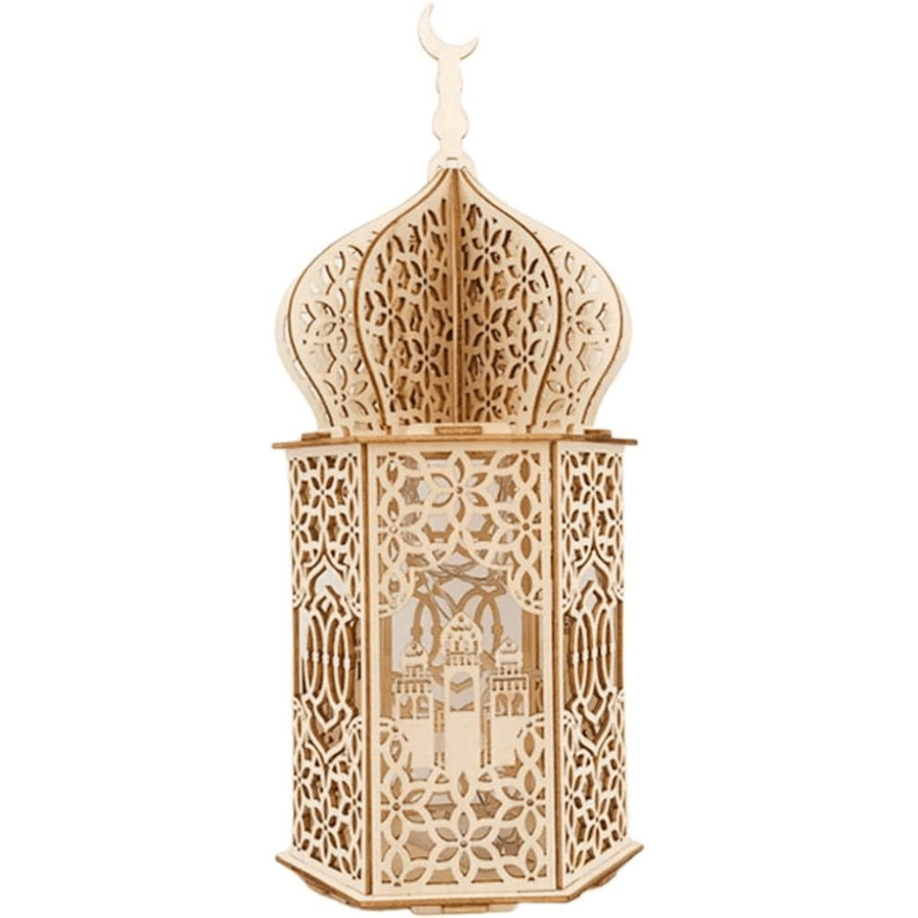 Intense Oud DIY Wooden Lamp with LED night Light - For Ramadan, Bedroom, Eid, Birthday, Holiday Gift - Intense oud