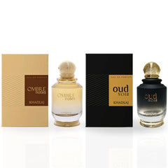 Ombre Notes & Oud Noir - EDP Sprays 100ML (3.4OZ) By Khadlaj. (PREMIUM BUNDLE) - Intense Oud