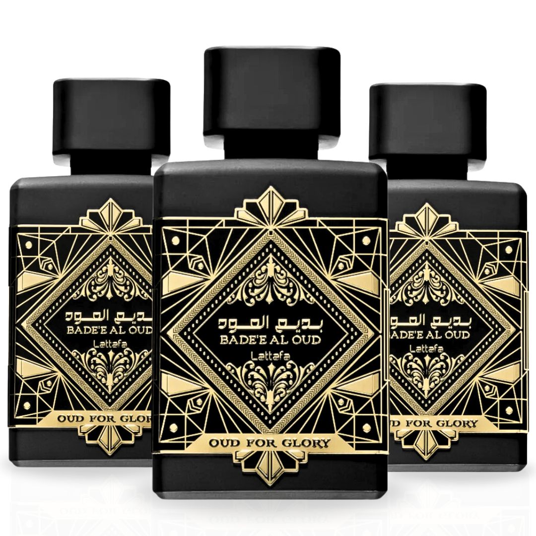 Bad'ee Al Oud Glory EDP Spray 100ML (3.4 OZ) By Lattafa | A Deep Spicy Scent With Rich Oud. (PACK OF 3) - Intense Oud