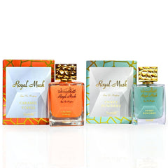 Royal Musk Caramel Toffee & Royal Musk Sweet Powdery - EDP Sprays 100ML (3.4 OZ) By SURRATI | Exquisite Fragrances. (ROYAL BUNDLE) - Intense Oud