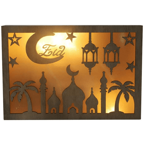Islamic Ramadan Light up Frame - Eid with Mosque and lamps - Intense oud