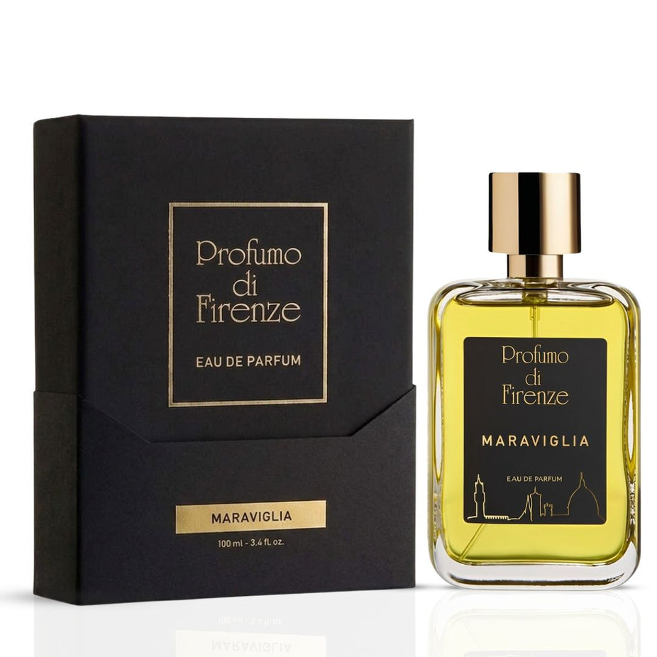 Maraviglia Eau de Parfum spray by Profumo di Firenze, 100ml, featuring elegant perfume bottle and packaging.