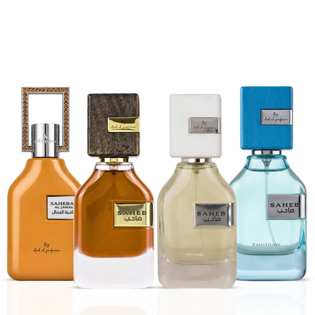 Saheb, Intense, Emotions & Sahebat Al Jamal Eau de Parfum Sprays by Ard Al Zaafaran (Bundle)