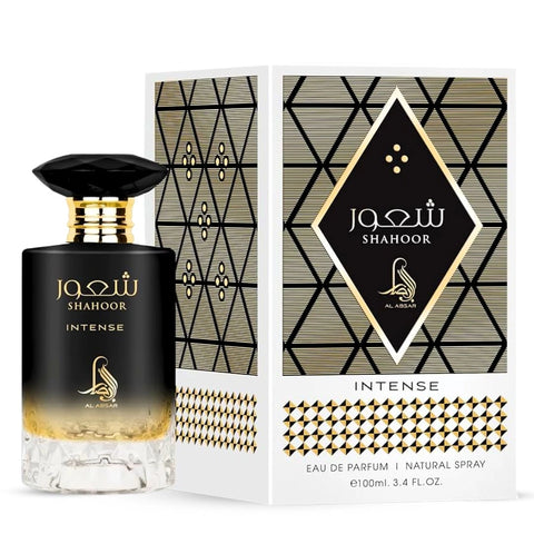Shahoor Intense Eau de Parfum Spray 100ml (3.4 oz) by Al Absar | Bold Warmth with a Sweet Masculine Edge - Intense Oud