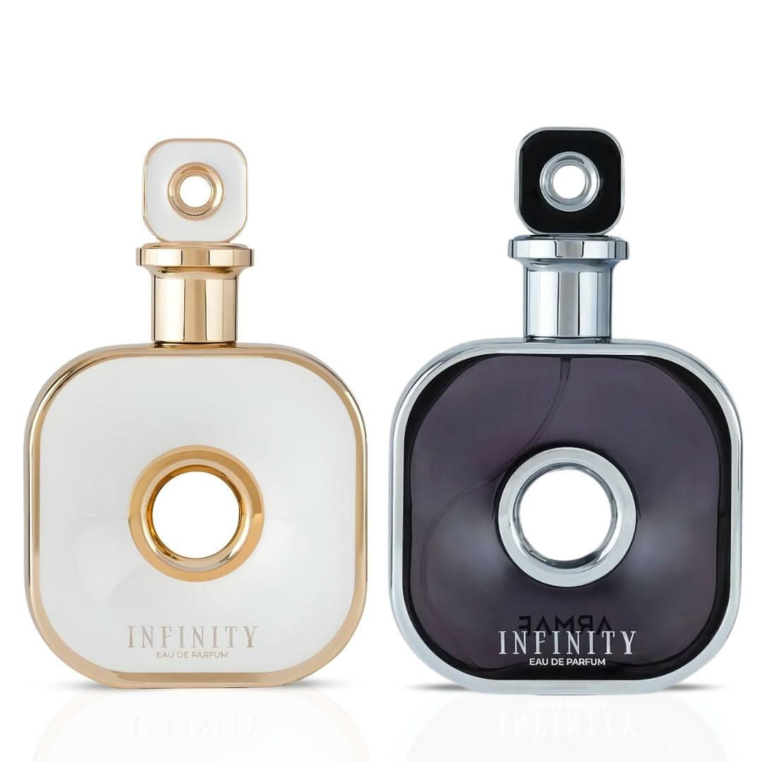 Infinity Gold & Infinity Silver Eau de Parfum Spray 105ml (3.6 oz) by Armaf (Bundle) - Intense Oud