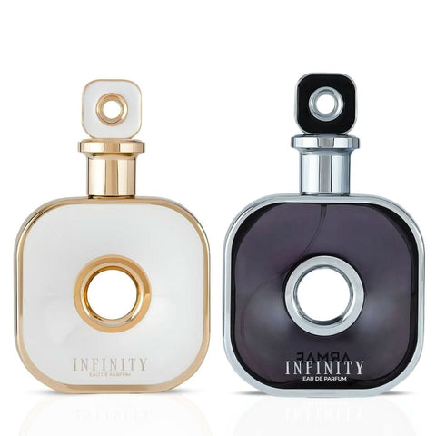 Infinity Gold & Infinity Silver Eau de Parfum Spray 105ml (3.6 oz) by Armaf (Bundle) - Intense Oud