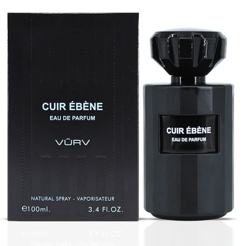 Cuir Ebene Eau De Parfum Spray 100ML (3.4 OZ) by Vurv | A Bold Blend of Sweet Raspberry, Rich Saffron, and Leathery Warmth. - Intense Oud