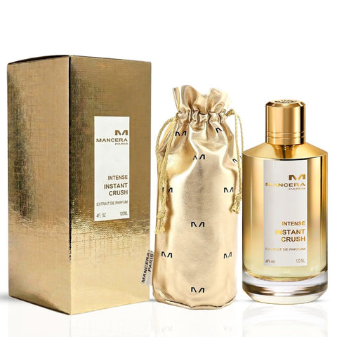 Mancera Intense Instant Crush Extrait de Parfum spray bottle, 120ml, showcasing the elegant perfume design and packaging.