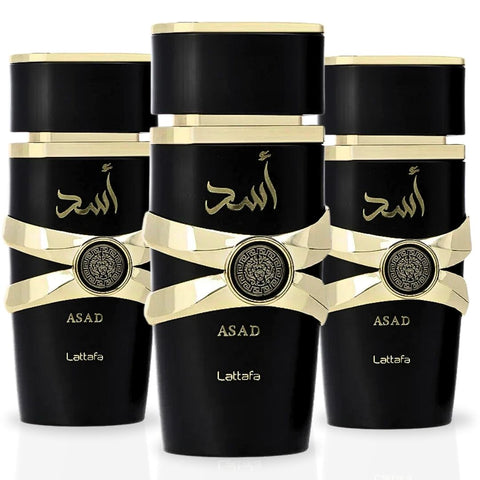 Asad EDP Spray 100ML (3.4 OZ) By Lattafa | Best Scent For a Lasting Impression. (PACK OF 3) - Intense Oud