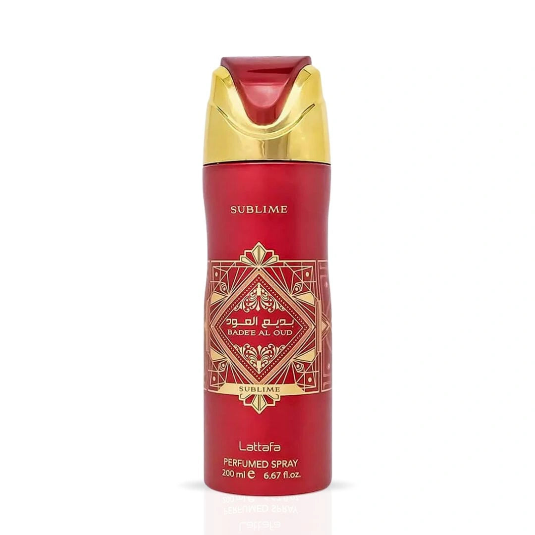 Bade'e Al Oud Sublime Deodorant Spray 200ML (6.7 OZ) By Lattafa | Experience The Luxury of Woody & Aromatic Fragrance. - Intense Oud