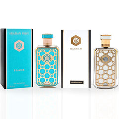 Arabian Prive Collection Saada & Nagham - EDP Sprays 70ML (2.36 OZ) by Rasasi | Long Lasting & Luxurious Fragrances. (DELUXE BUNDLES) - Intense Oud