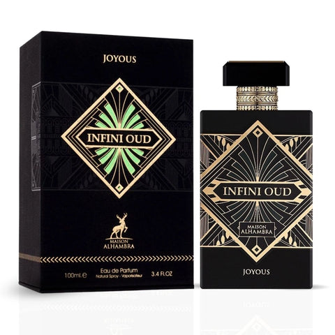 Infini Oud Joyous Eau de Parfum Spray 100ml (3.4 oz) by Maison Alhambra | Oud Unleashed – A Spicy, Sweet Rebellion - Intense Oud
