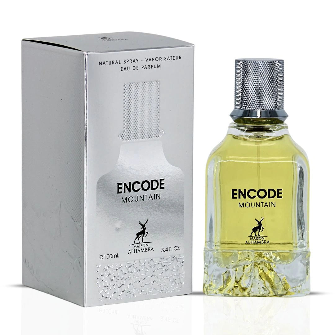 Encode Mountain Eau de Parfum Spray 100ml (3.4 oz) by Maison Alhambra | Masculine Edge With A Refined Finish - Intense Oud