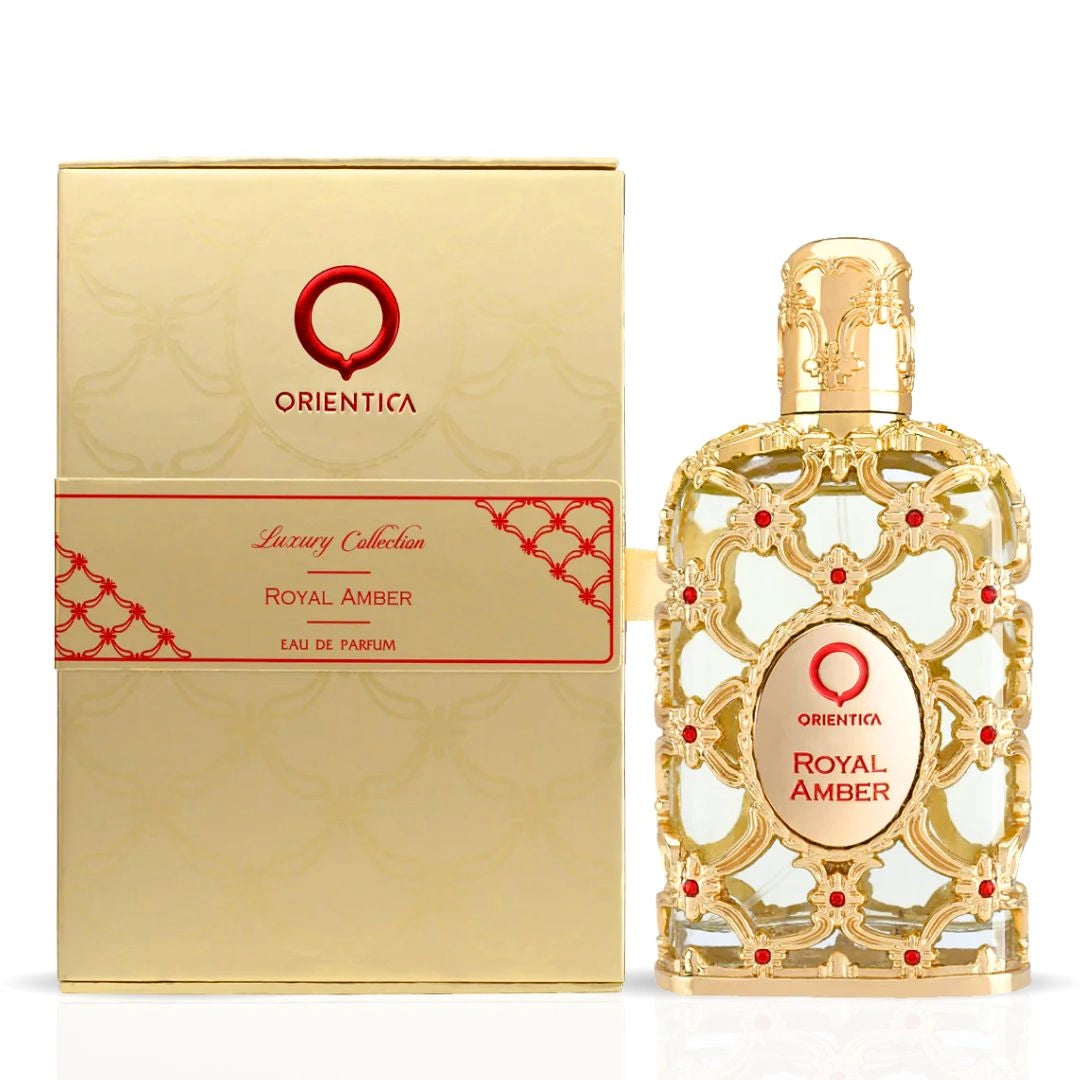 Royal Amber Eau de Parfum Spray 80ml (2.7 Oz) by Orientica | Sophisticated Warmth In Every Spray - Intense Oud