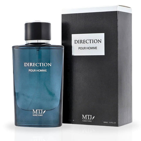 MTJ Direction Pour Homme EDP spray 100ML with floral and woody notes, masculine long-lasting fragrance.