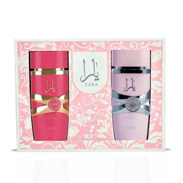 Yara & Yara Candy Eau de Parfum Sprays 100ml (3.4 oz) Gift Set by Latt